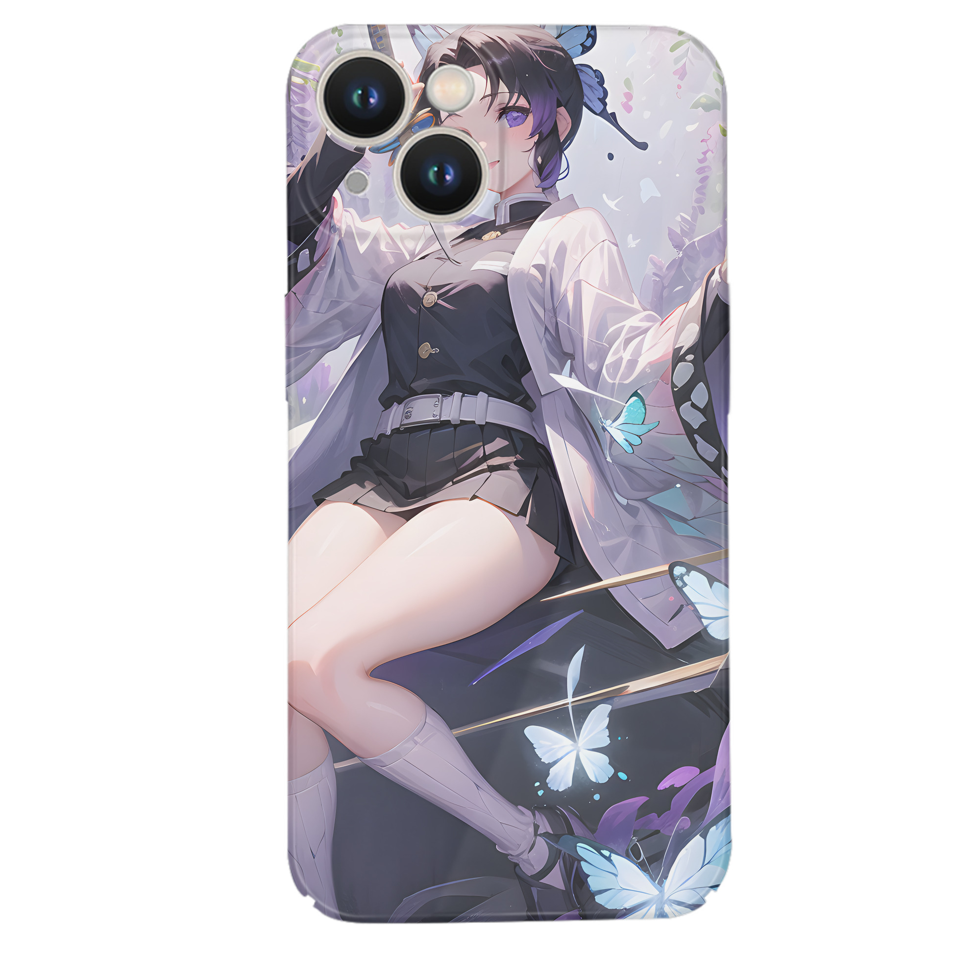 （画像用） 鬼滅の刃（きめつのやいば）蟲柱-胡蝶 しのぶ／こちょう しのぶ Kochou Shinobu 【iPhone 14シリーズ対応】ハードケース